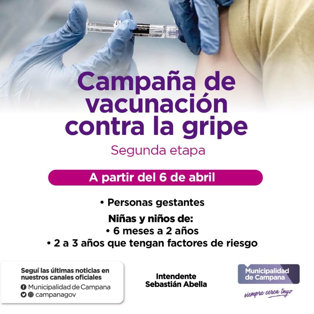 El miércoles comenzará la segunda etapa de la vacunación antigripal