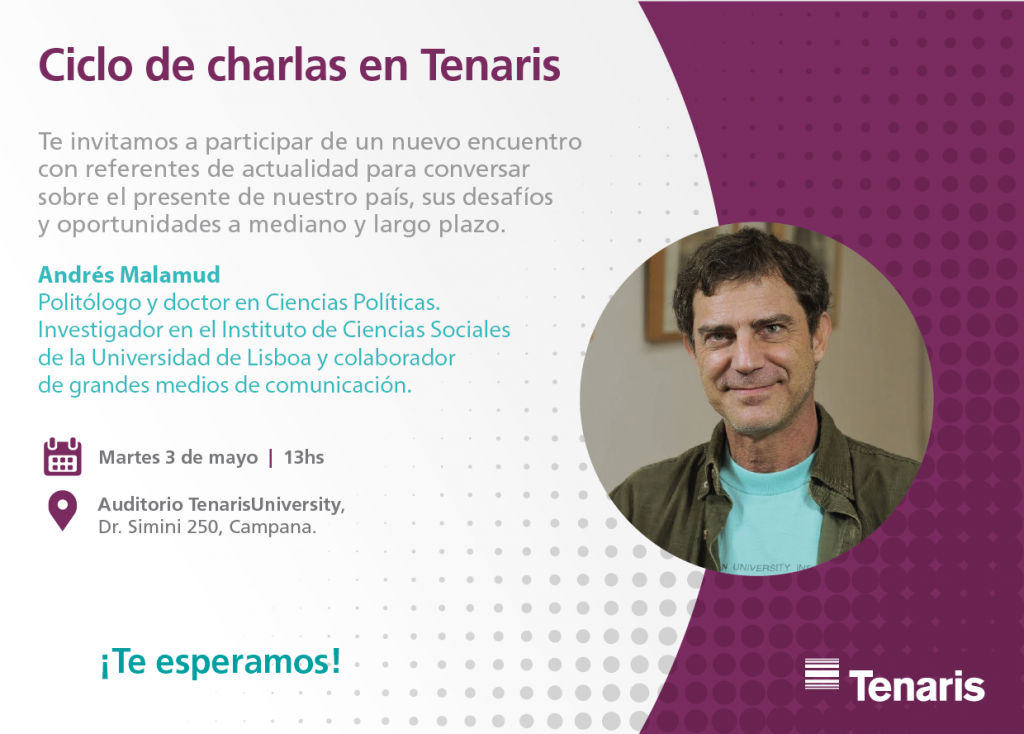  El politólogo Andrés Malamud en una nueva edición del Ciclo de charlas en Tenaris