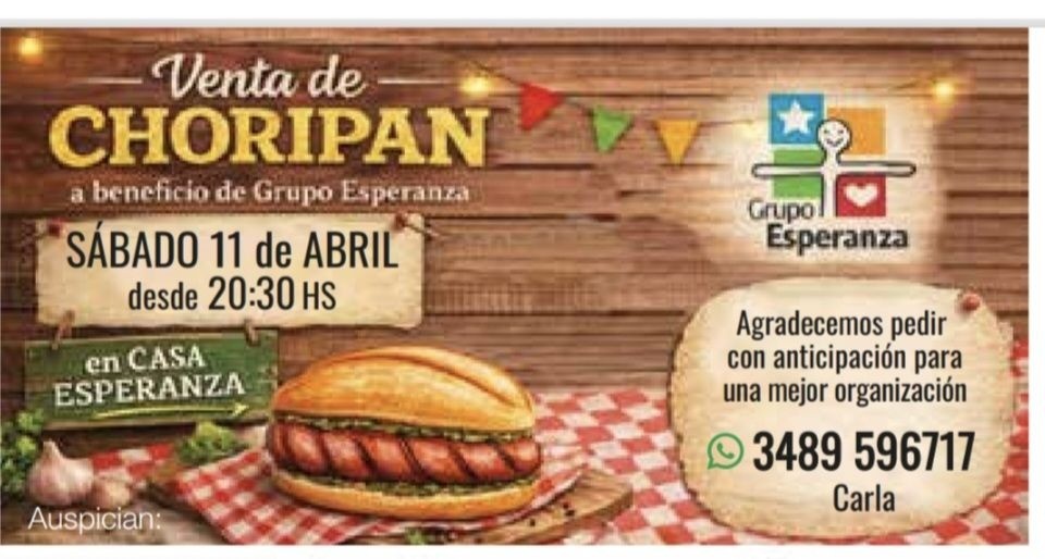 A los chori chori !!! este s&aacute;bado en "Casa Esperanza"