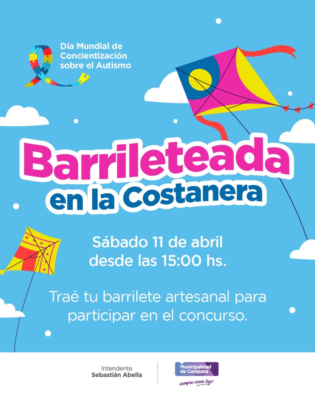 D&iacute;a Mundial del Autismo: este s&aacute;bado se realizar&aacute; una barrileteada en la Costanera