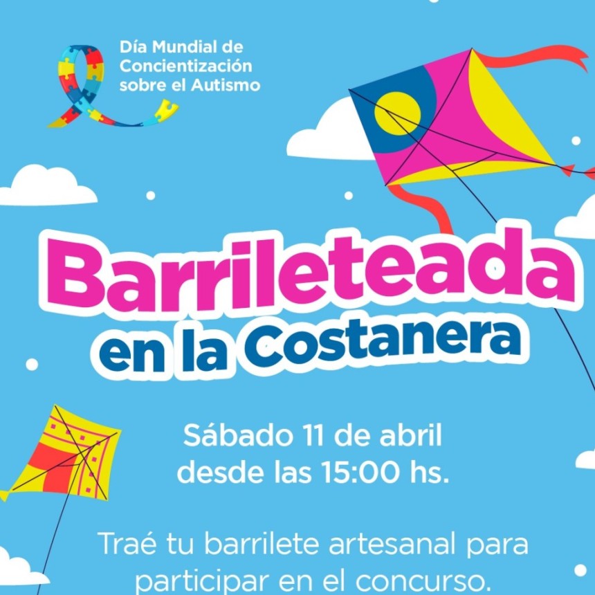 D&iacute;a Mundial del Autismo: este s&aacute;bado se realizar&aacute; una barrileteada en la Costanera