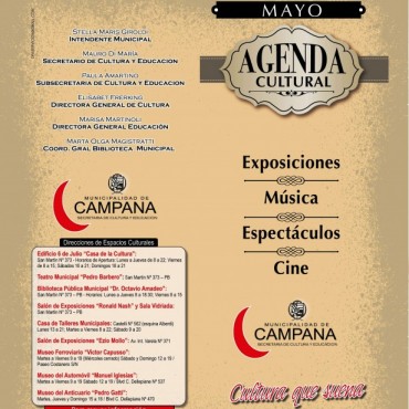Agenda Cultural de Mayo: contin&uacute;an realiz&aacute;ndose las propuestas en el marco del &ldquo;Viviendo el 130&deg; Aniversario&rdquo;