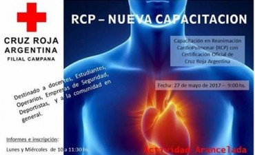 Cruz Roja Argentina Filial Campana realiza un curso de RCP