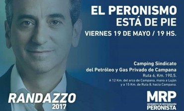Reunion politica en el Camping Petrolero en apoyo a Florencio Randazzo