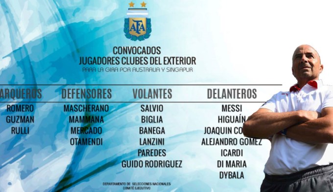 Sampaoli dio su primera lista y empez&oacute; la renovaci&oacute;n albiceleste