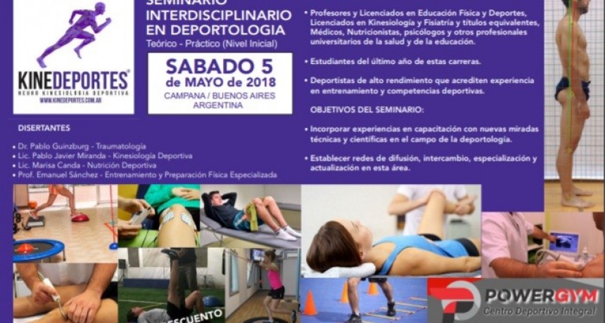 Este s&aacute;bado habr&aacute; un seminario interdisciplinario en deportolog&iacute;a