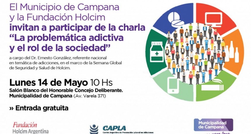 Se realizar&aacute; una charla sobre adicciones y el rol de la sociedad