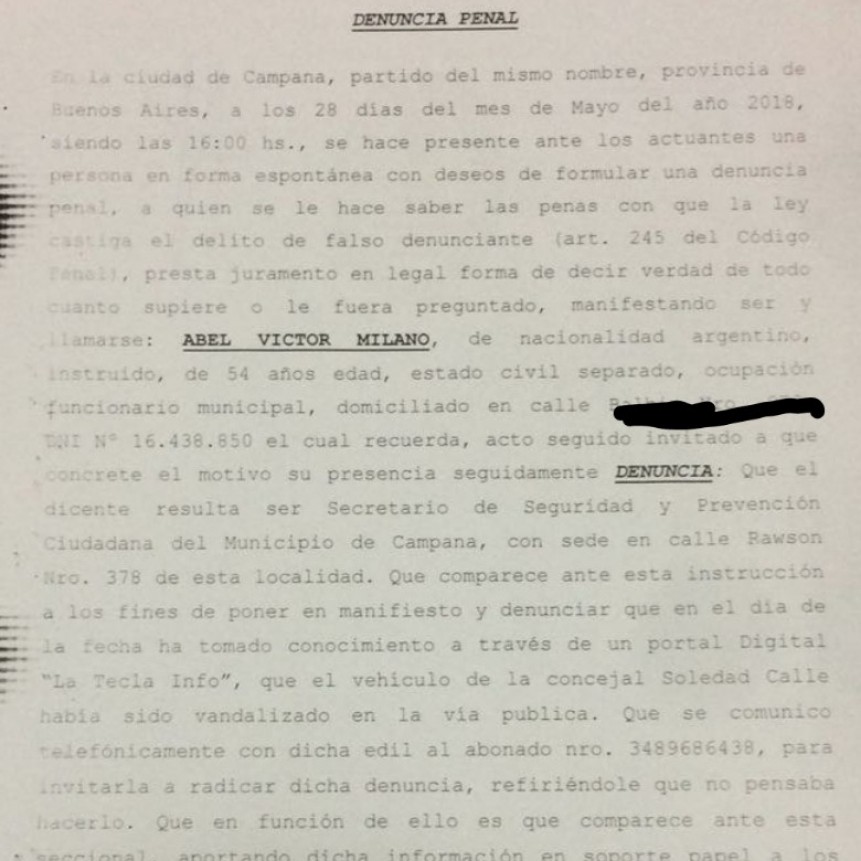 El Municipio radic&oacute; la denuncia judicial de un supuesto hecho denunciado medi&aacute;ticamente por una concejal