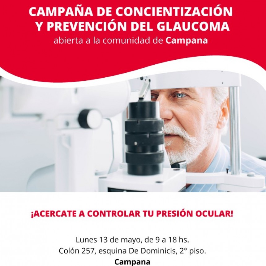 Campa&ntilde;a de concientizaci&oacute;n y prevenci&oacute;n del Glaucoma en Campana