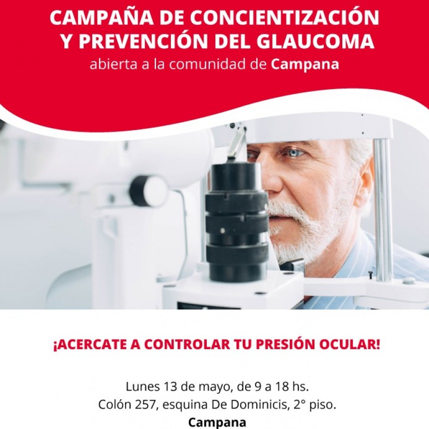 Campa&ntilde;a de concientizaci&oacute;n y prevenci&oacute;n del Glaucoma en Campana