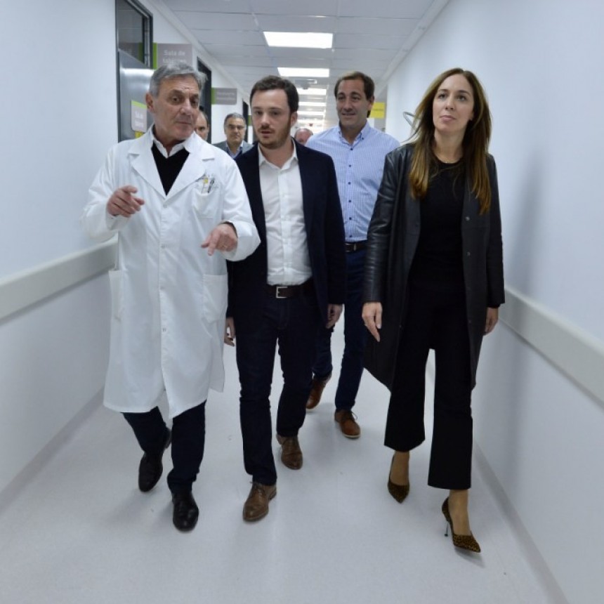MAR&Iacute;A EUGENIA VIDAL VISIT&Oacute; EL NUEVO SECTOR DE GUARDIAS Y EMERGENCIAS DEL HOSPITAL SAN JUAN DE DIOS DE LA PLATA