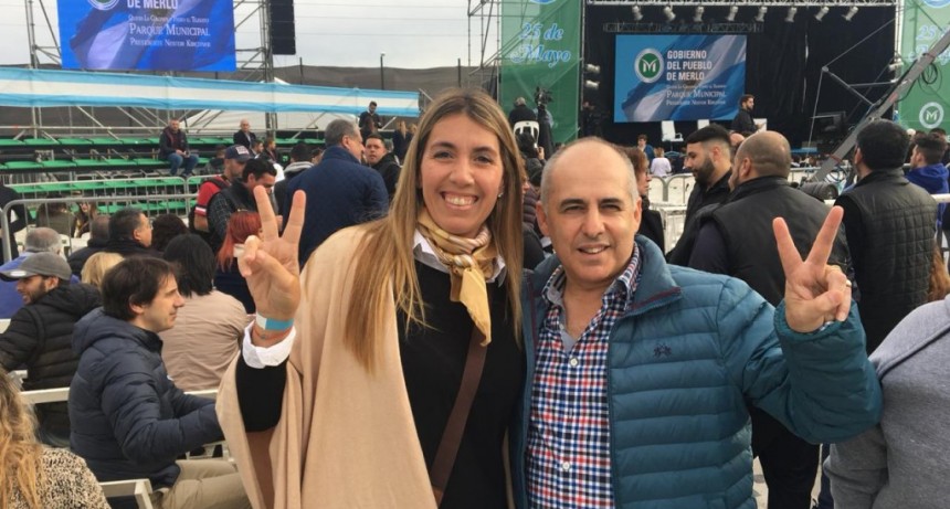 MARIU GIROLDI, PRESENTE EN EL ACTO DE PRESENTACION DE LA FORMULA FERNANDEZ-FERNANDEZ EN MERLO