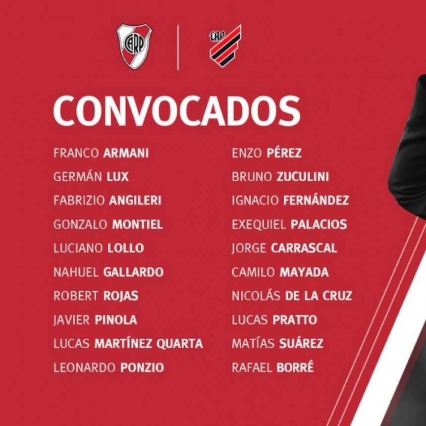 Los convocados de River Plate para la final contra Athletico Paranaense 