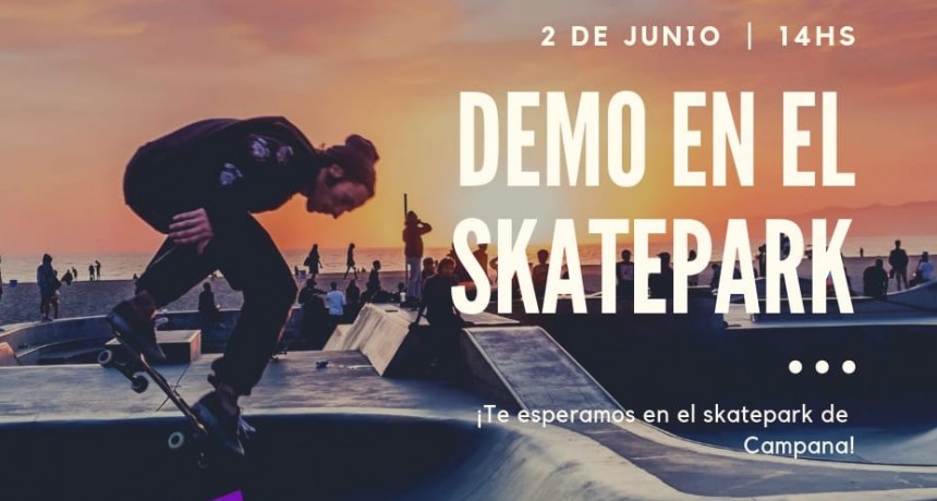 El domingo 2 de junio a partir de las 14 se realizar&aacute; una demo con el objetivo de que la segunda parte del skatepark se lleve a cabo.