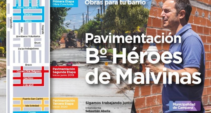  H&eacute;roes de Malvinas: Abella les anunci&oacute; a los vecinos nuevas obras de pavimentaci&oacute;n 