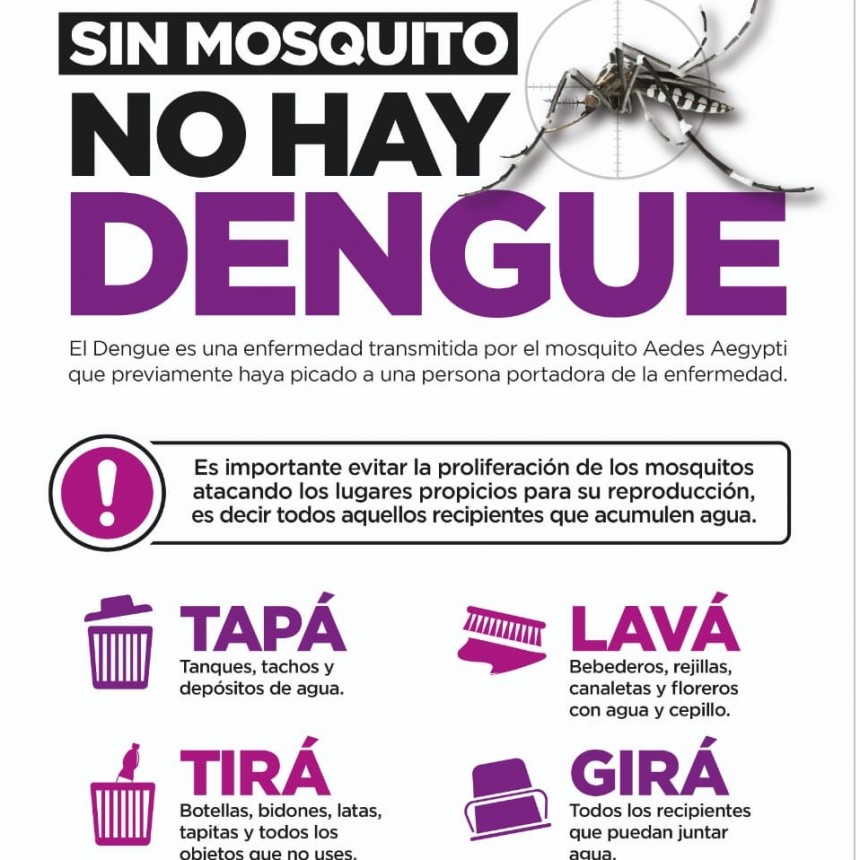  Dengue: recuerdan las medidas de prevenci&oacute;n