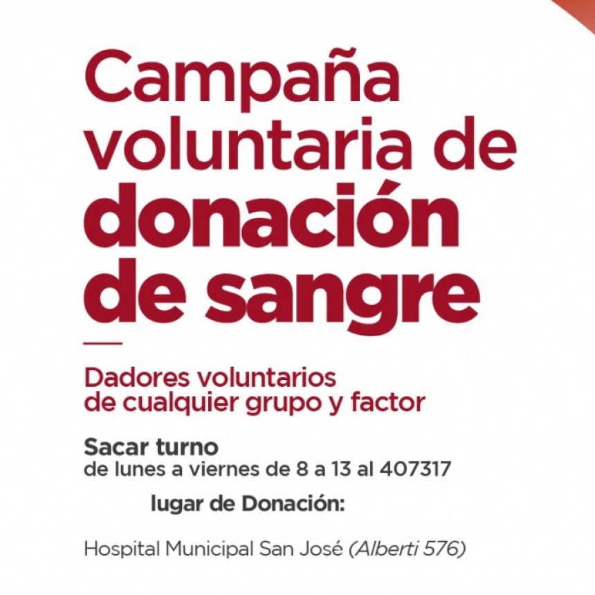 El hospital San Jos&eacute; contin&uacute;a con la campa&ntilde;a de donaci&oacute;n de sangre