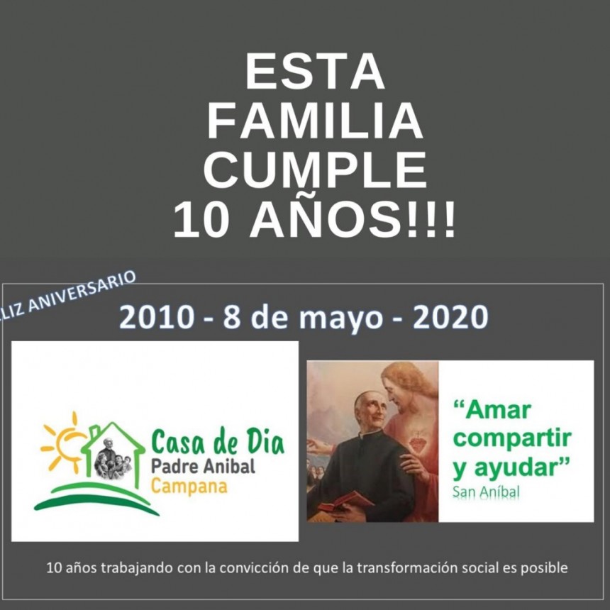 La Casa de d&iacute;a del Padre An&iacute;bal cumpli&oacute; 10 a&ntilde;os