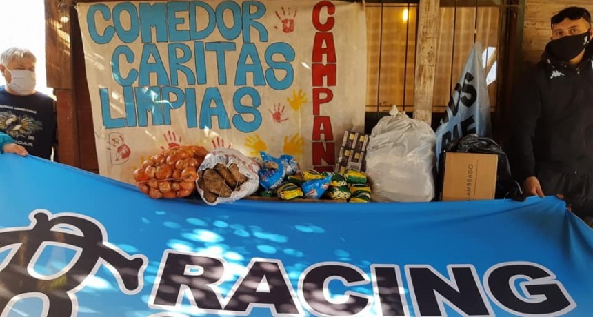 La Filial Racing Club de Campana realiz&oacute; donaciones a merenderos