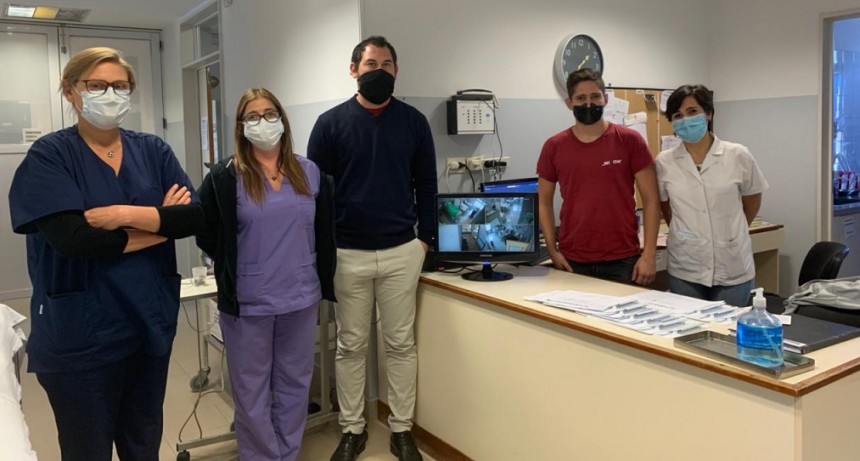 Instalan un sistema de monitoreo en la sala de COVID-19 del hospital municipal