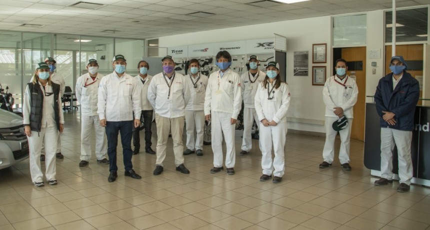  El Intendente supervis&oacute; el inicio de las operaciones en la empresa Honda