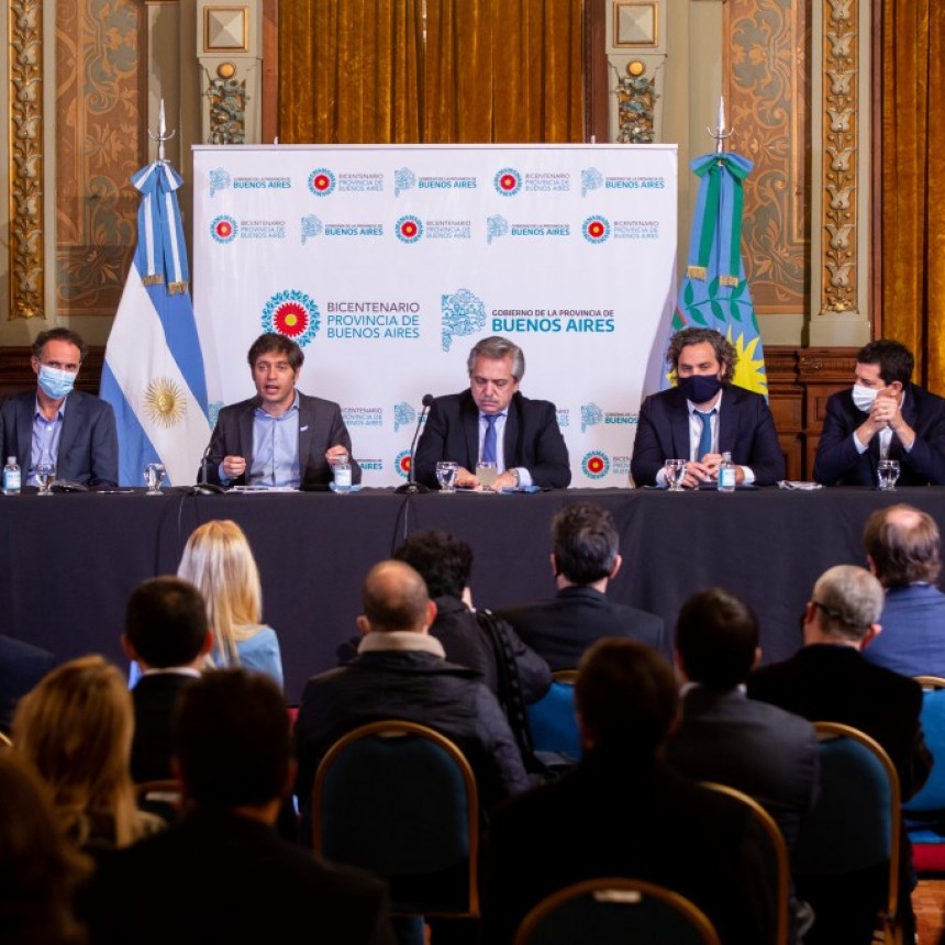 Kicillof present&oacute; junto a Alberto Fern&aacute;ndez un plan de obras de infraestructura para los municipios de la Provincia