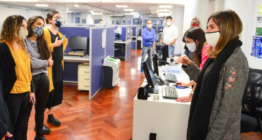 FERNANDA RAVERTA RECORRI&Oacute; LA OFICINA DE ATENCI&Oacute;N TELEF&Oacute;NICA DE LA ANSES