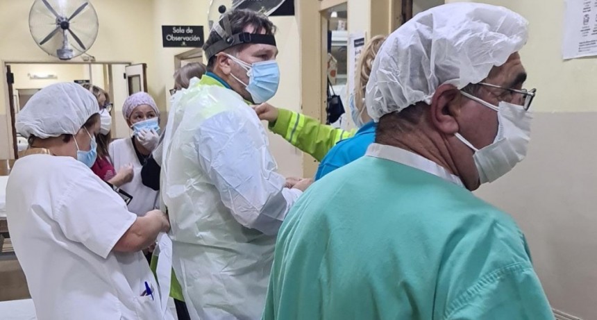 Desde la Secretaría de Salud destacaron el trabajo del equipo en la emergencia