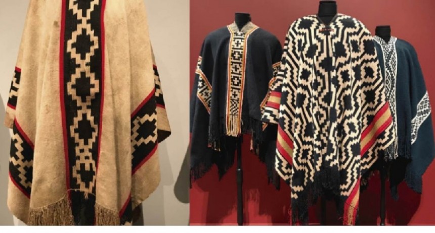 Exposición de ponchos y vestimenta típica en el Centro Criollo Pampa y Cielo