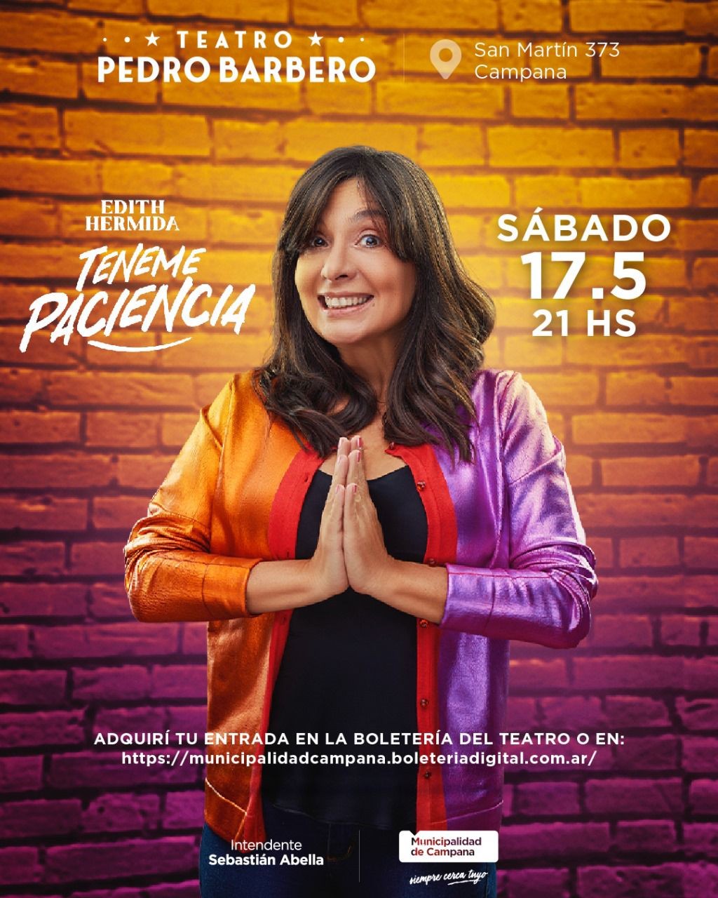 Edith Hermida presentará este sábado su unipersonal en el Pedro Barbero