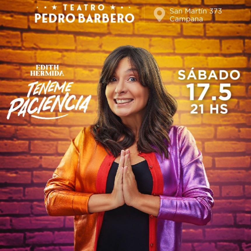 Edith Hermida presentará este sábado su unipersonal en el Pedro Barbero