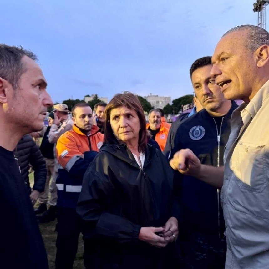 Temporal en Campana: Abella encabezó el comité de crisis y recibió a los ministros Bullrich y Petri