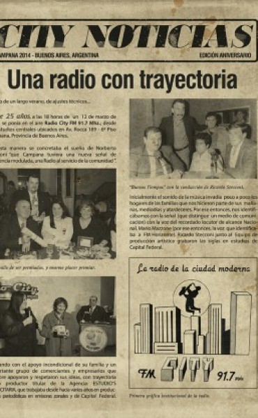 EL DIARIO DE LOS 25 A&Ntilde;OS DE RADIO CITY CAMPANA FM 91.7 Mhz