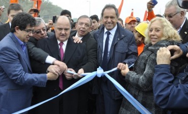 Junto a Scioli, Giroldi participó de la inauguración de obras del “Sistema Integrado de la Nueva Autovía 6”