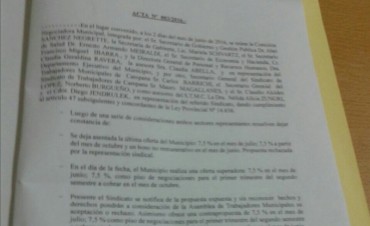 El municipio hizo una propuesta superadora pero el sindicato dividido la rechaz&oacute;