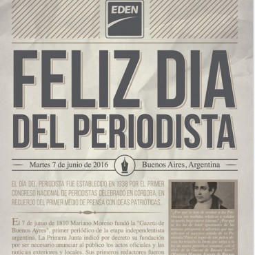 EDEN saluda a los periodistas en su d�a