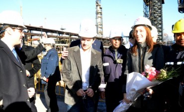 Mar&iacute;a Eugenia Vidal estuvo en Campana y recorri&oacute; las obras de ampliaci&oacute;n de AXION energy
