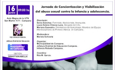 Se realizar&aacute; una jornada de concientizaci&oacute;n contra el abuso sexual en la infancia y adolescencia