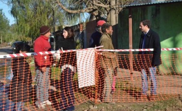 Abella corrobor&oacute; el avance de las obras en el barrio Dignidad