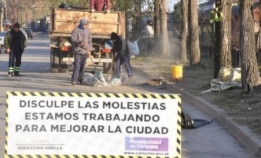 El Municipio realiz&oacute; tareas de limpieza en la calle Alem