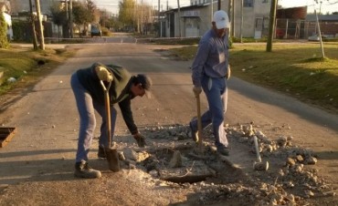 Lubo: reparan una c&aacute;mara pluvial que representaba un peligro para los vecinos 