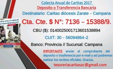 Padre Gabriel Michelis: esperamos como siempre la colaboraci�n de nuestra comunidad