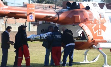 El Intendente gestion&oacute; ante el SAME un helic&oacute;ptero sanitario para trasladar a un menor herido