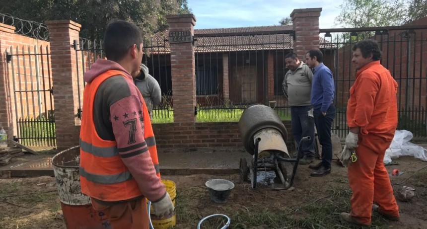 Avanza la construcci&oacute;n de veredas en Otamendi