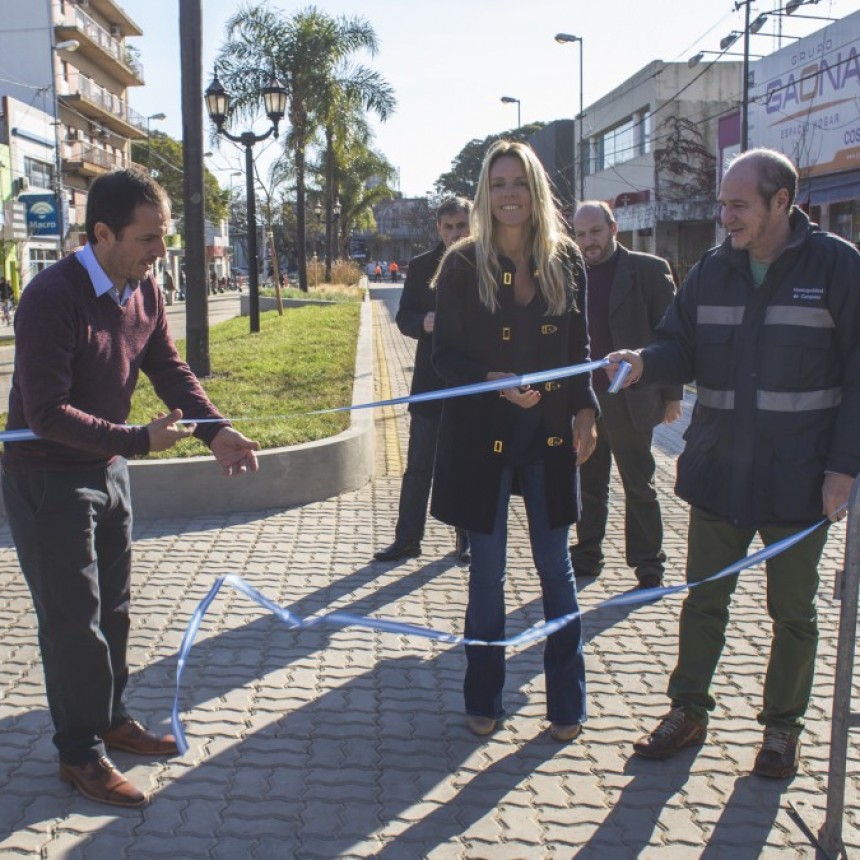 La avenida Rocca ya cuenta con su primera cuadra remodelada