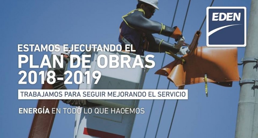EDEN invierte m&aacute;s de 50 millones de pesos en obras