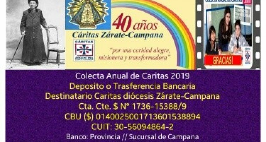 Colecta Anual de C?&nbsp;ritas 2019