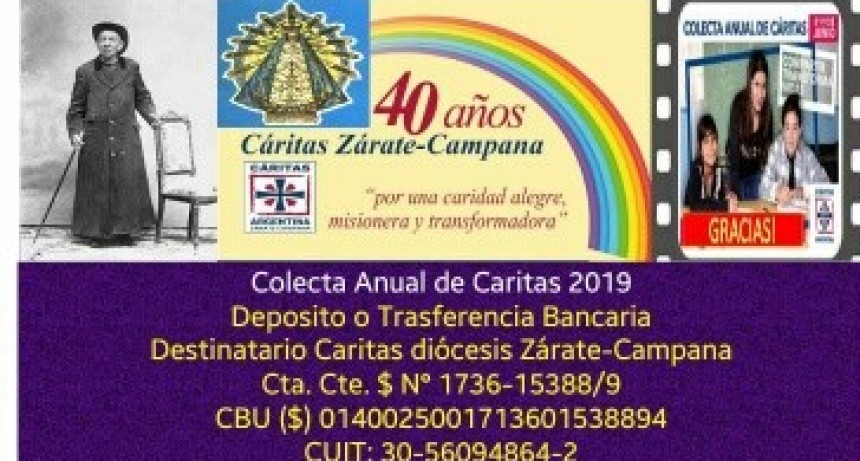 Este fin de semana 8 y 9 de junio se llevar&aacute; a cabo la Colecta Anual de C&aacute;ritas.
