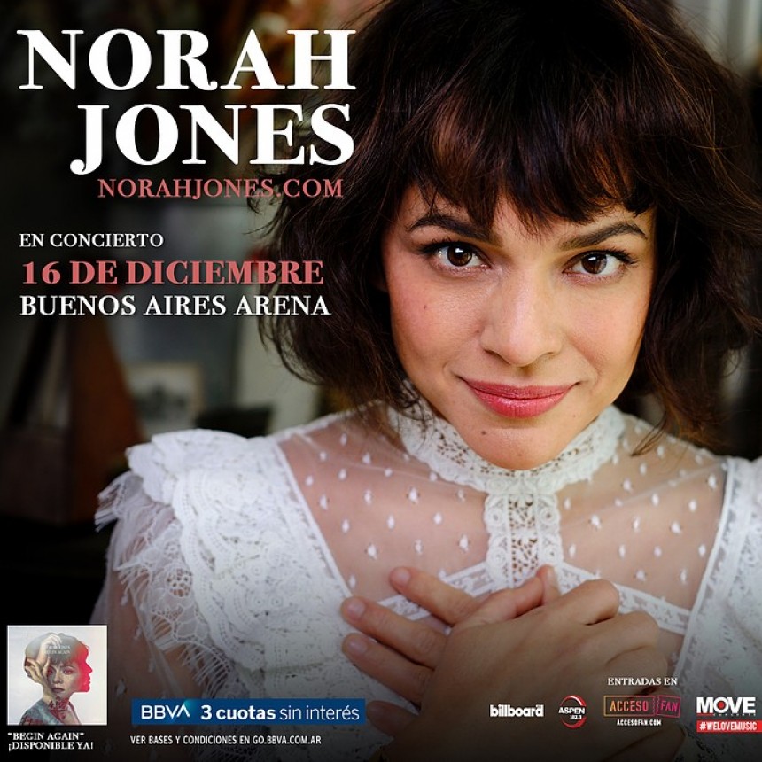 Norah Jones en Argentina comenz&oacute; la preventa