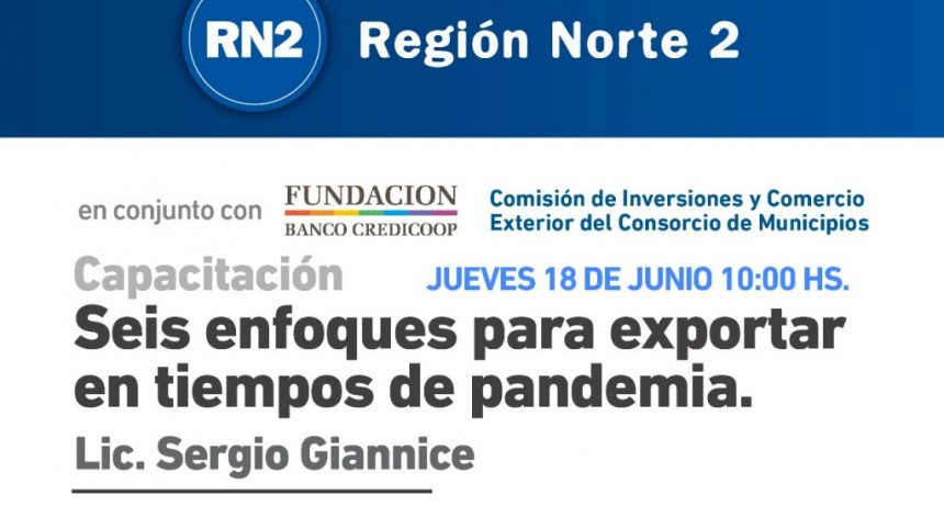 Los vecinos podrán participar de una capacitación virtual de Región Norte 2 